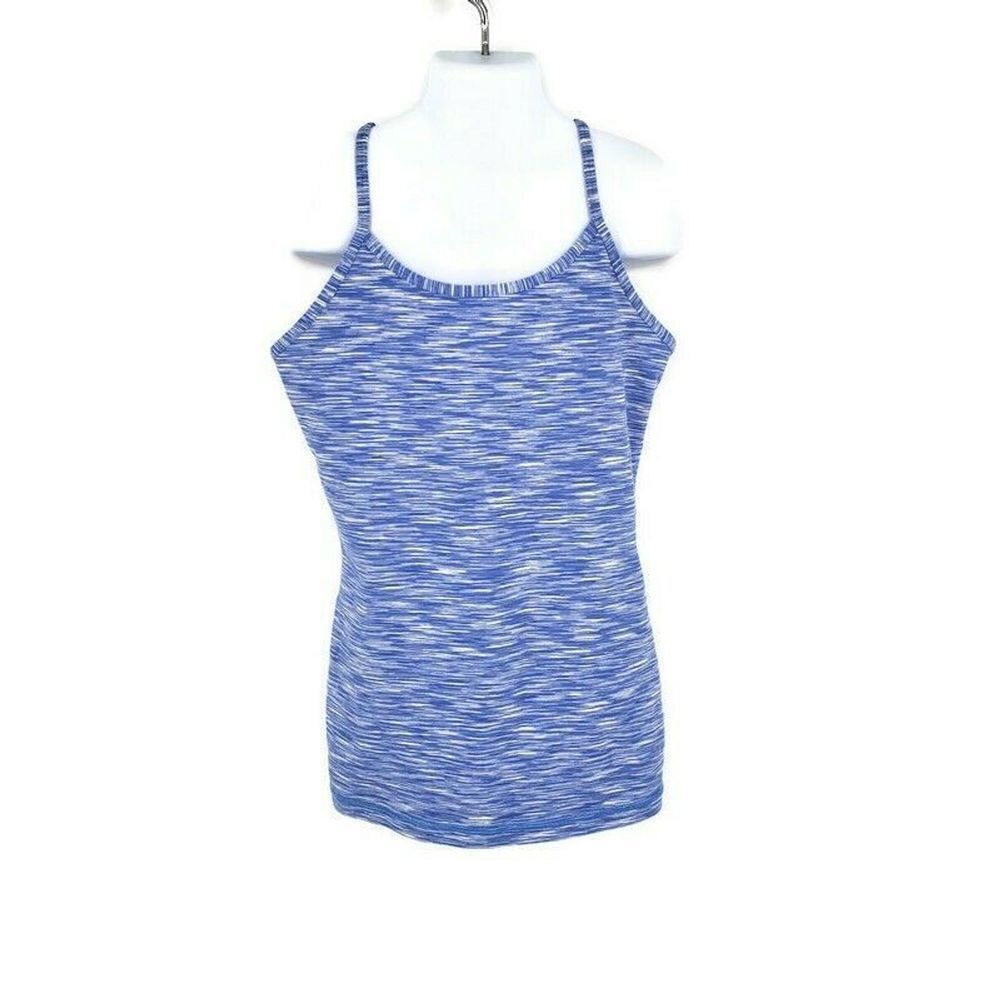 Ivivva Girls Lululemon Blue Tank Top with Shelf Bra Gym Class Workout Size 12